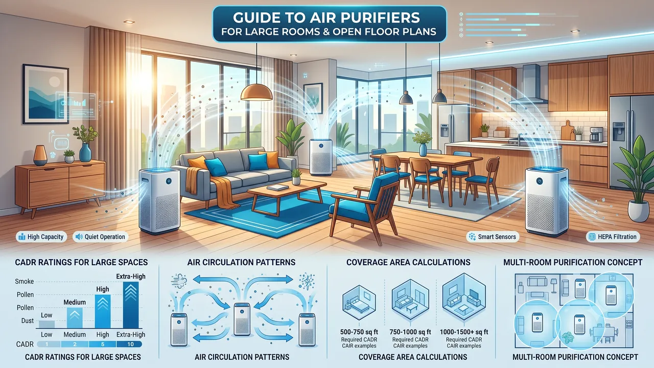 Best Air Purifier for Large Rooms and Open Floor Plans in 2026