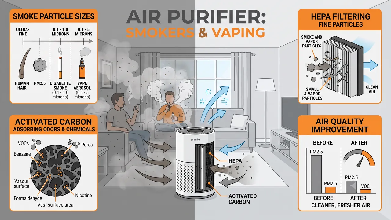 Best Air Purifier for Smokers and Vaping: What Actually Removes Smoke Particles and Odor