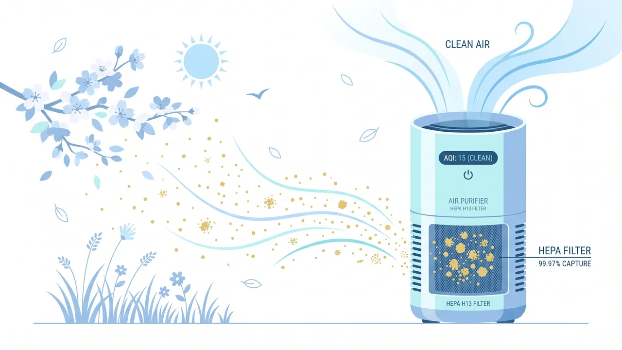 Air purifier testing for spring allergies