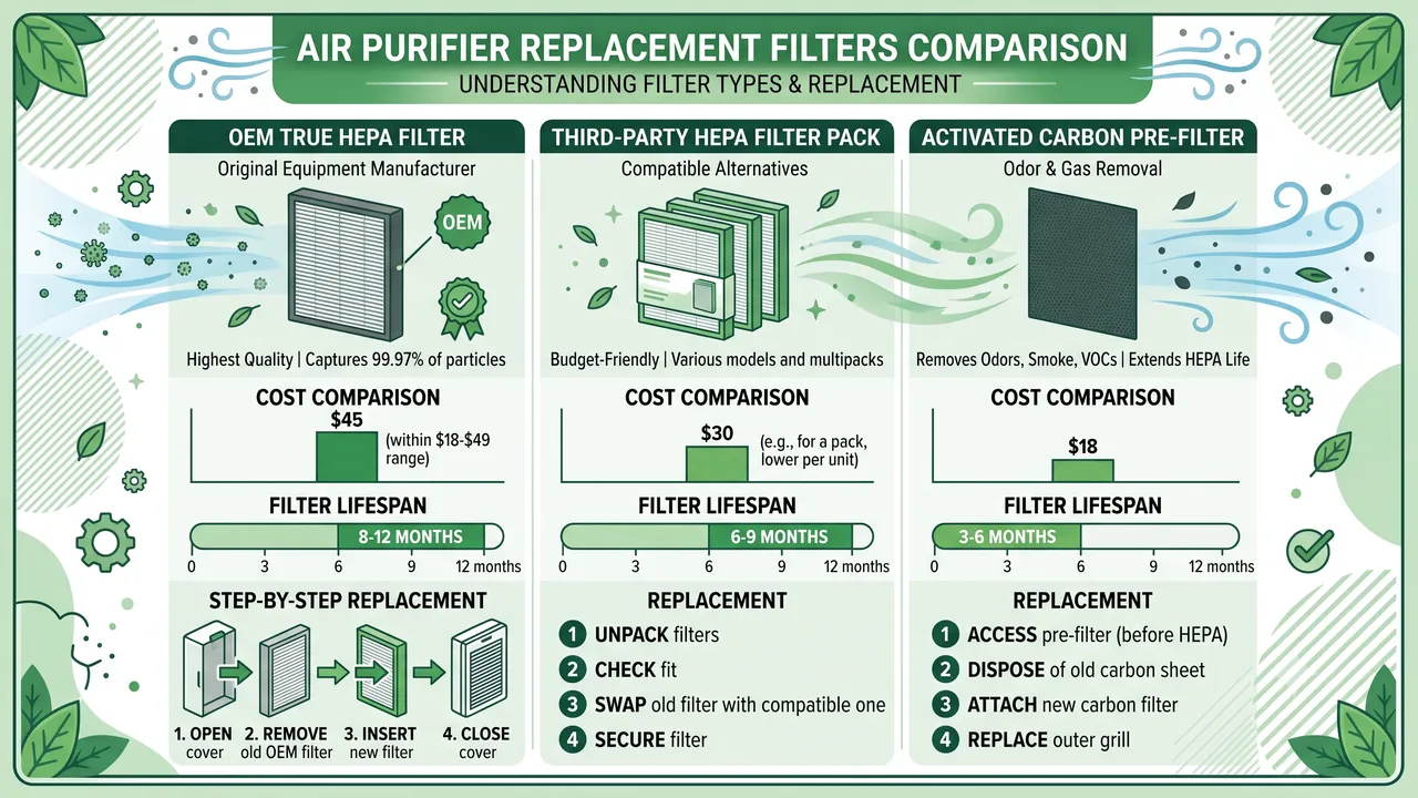 Best Replacement Filters for Coway AP-1512HH (2026): OEM vs Third-Party Compared