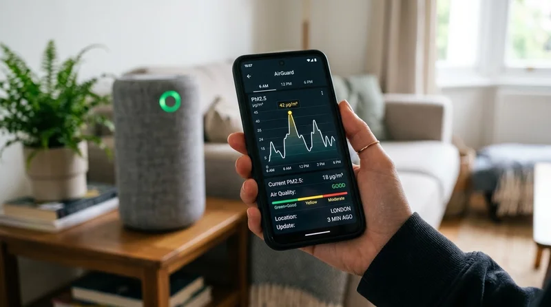 Blueair 211i Max in a Scandinavian living room