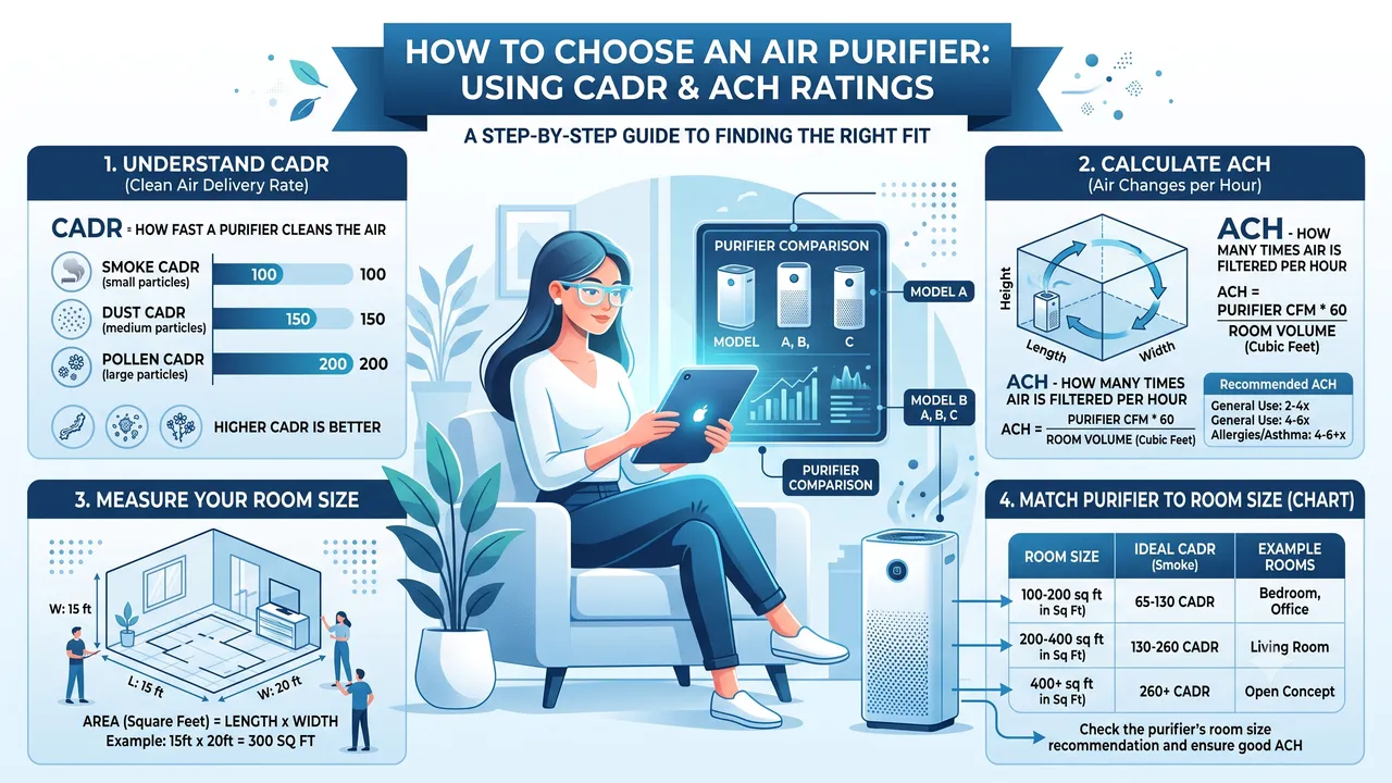 How to Choose an Air Purifier: CADR, ACH, HEPA, and Everything You Actually Need to Know