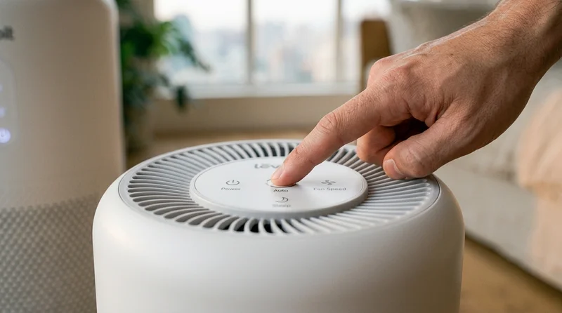Two compact air purifiers side by side
