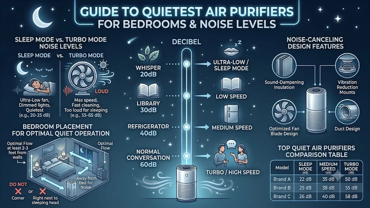 Quietest Air Purifiers for Bedroom and Nursery: Noise Levels Compared (dB Data)